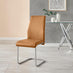 2x Lorenzo Tan Faux Leather Dining Chairs