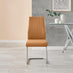 2x Lorenzo Tan Faux Leather Dining Chairs