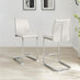 2x Lorenzo White Faux Leather Counter Stools