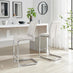 2x Lorenzo White Faux Leather Counter Stools