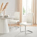 2x Lorenzo White Faux Leather Dining Chairs