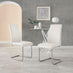 2x Lorenzo White Faux Leather Dining Chairs