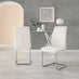 2x Lorenzo White Faux Leather Dining Chairs