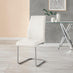 2x Lorenzo White Faux Leather Dining Chairs