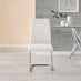 2x Lorenzo White Faux Leather Dining Chairs