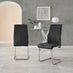 2x Lorenzo Black Faux Leather Dining Chairs