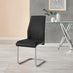 2x Lorenzo Black Faux Leather Dining Chairs