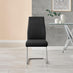 2x Lorenzo Black Faux Leather Dining Chairs