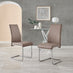 2x Lorenzo Cappuccino Beige Faux Leather Dining Chairs