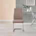 2x Lorenzo Cappuccino Beige Faux Leather Dining Chairs