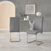 2x Lorenzo Grey Faux Leather Dining Chairs
