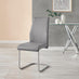 2x Lorenzo Grey Faux Leather Dining Chairs