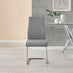 2x Lorenzo Grey Faux Leather Dining Chairs