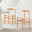 2x Lugar Solid Beech Wooden Rope Dining Chairs