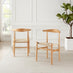 2x Lugar Solid Beech Wooden Rope Dining Chairs