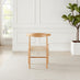 2x Lugar Solid Beech Wooden Rope Dining Chairs