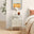 Lykke Cream Metal Storage Bedside Table