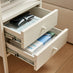 Lykke Cream Metal Storage Bedside Table
