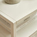 Lykke Cream Metal Storage Bedside Table