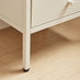 Lykke Cream Metal Storage Bedside Table