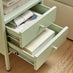 Lykke Green Metal Storage Bedside Table