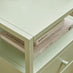 Lykke Green Metal Storage Bedside Table