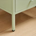 Lykke Green Metal Storage Bedside Table