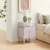 Lykke Lilac Metal Storage Bedside Table
