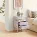 Lykke Lilac Metal Storage Bedside Table