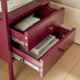 Lykke Plum Purple Metal Storage Bedside Table