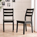 Lynton Large Black Wooden Dining Table with 2 Benches & 2 Chairs