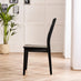 Lynton Large Black Wooden Dining Table with 2 Benches & 2 Chairs