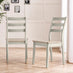 Lynton Large White & Light Grey Wooden Dining Table with 4 Chairs & Bench