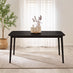 Lynton Large Black Wooden Dining Table & 6 Black Dining Chairs