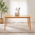 Lynton Large Oak Effect Wooden Dining Table & 2 Benches