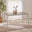 Lynton Large White & Light Grey Wooden Dining Table with 2 Benches & 2 Chairs