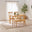Lynton Small Oak Effect Wooden Dining Table with 2 Millford Chairs & Bench
