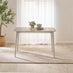 Lynton Rectangular White & Grey Wood 4 Seater Dining Table