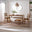 Lynton Large Walnut Effect Wooden Dining Table with 2 Benches & 2 Chairs