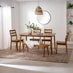 Lynton Large Walnut Effect Wooden Dining Table with 4 Chairs & Bench