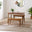 Lynton Small Walnut Effect Wooden Dining Table & 2 Benches