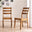 2x Lynton Dark Walnut Effect Solid Wood Dining Chairs