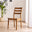 2x Lynton Dark Walnut Effect Solid Wood Dining Chairs