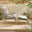 Lyon Green Metal Garden Chair with Footstool & Side Table