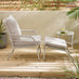 Lyon Cream Metal Garden Chair with Footstool & Side Table