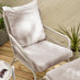 Lyon Cream Metal Garden Chair with Footstool & Side Table