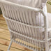 Lyon Cream Metal Garden Chair with Footstool & Side Table
