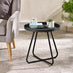 Lyon Black Metal Garden Round Side Table