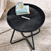 Lyon Black Metal Garden Round Side Table