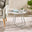 Lyon Cream Metal Garden Round Side Table